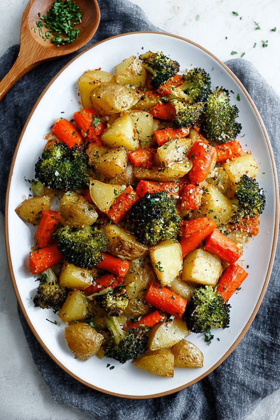 Roasted Potatoes Carrots and Broccoli with Lemon and Herbs recipe tips