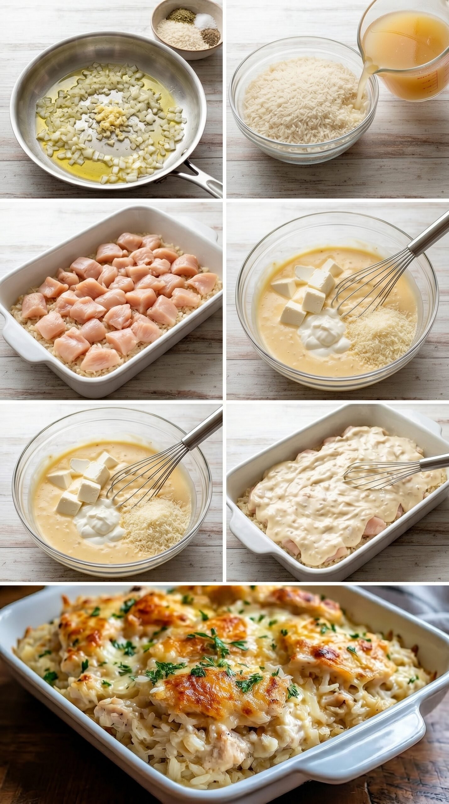 Creamy Angel Chicken Rice Casserole recipe instructions