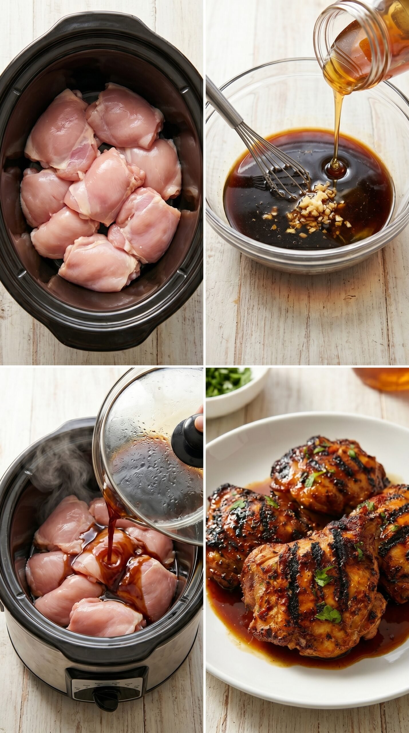 Slow Cooker Boneless Skinless Chicken Thighs recipe instructions