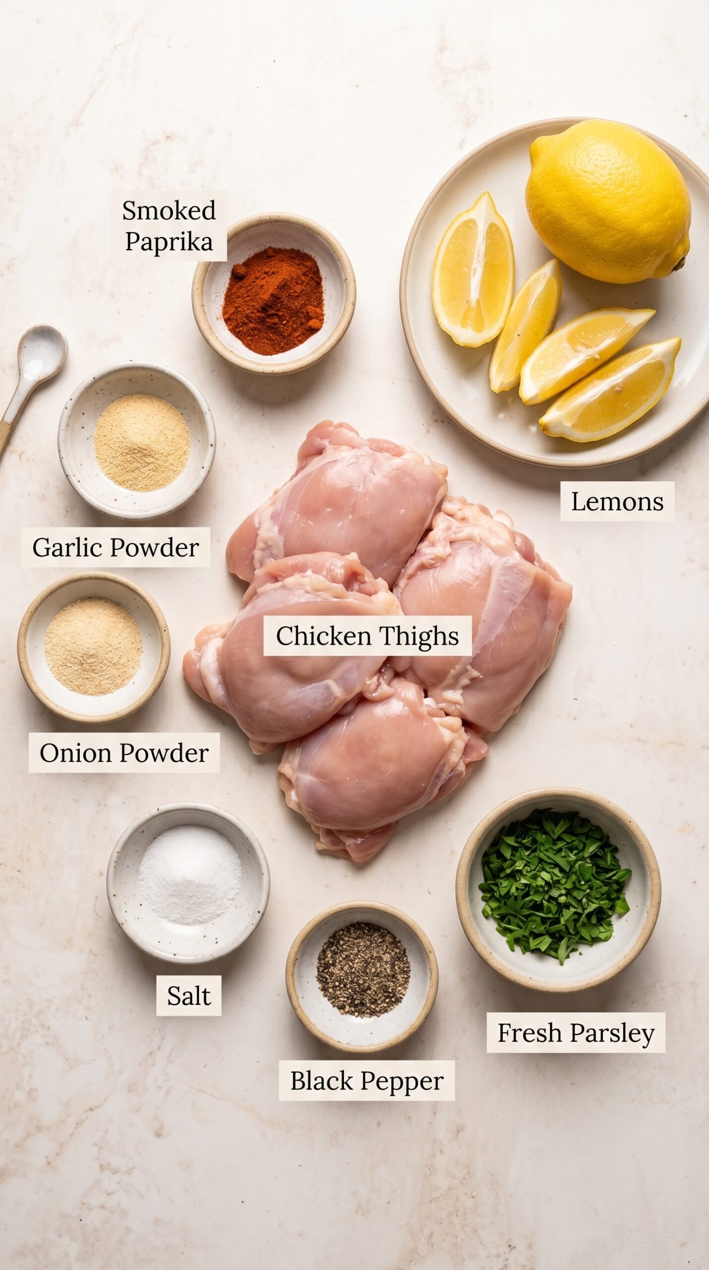 Crispy Air Fryer Boneless Skinless Chicken Thighs recipe ingredients
