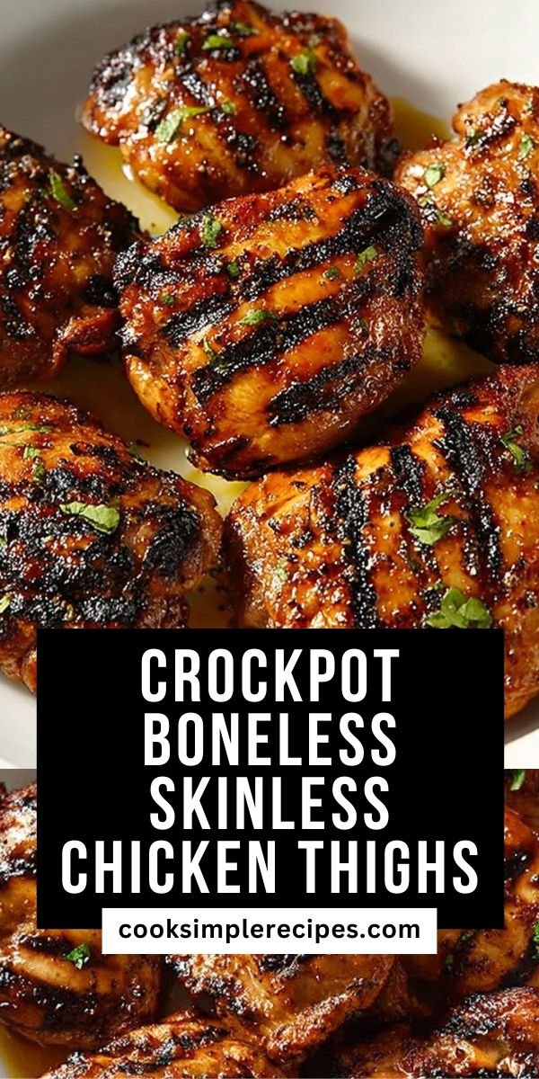 Slow Cooker Boneless Skinless Chicken Thighs save this recipe