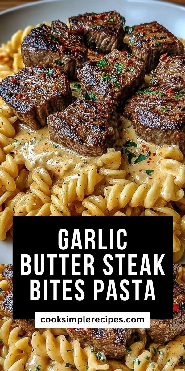 Creamy Garlic Butter Steak Bites with Spicy Cajun Alfredo Twisted Pasta save this recipe